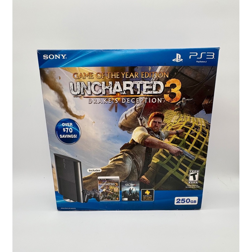 Sony PlayStation 3 PS3 250GB Uncharted 3 GOTY Edition Empty Box Only CECH-4001B